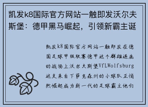 凯发k8国际官方网站一触即发沃尔夫斯堡：德甲黑马崛起，引领新霸主诞生 - 副本